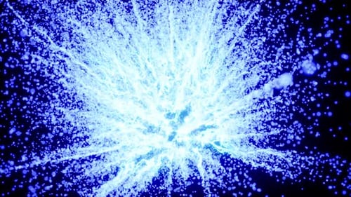 Abstract Lighting Dust Particle and Glare on a Dark Background