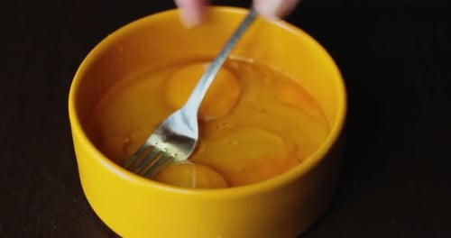 whisking eggs