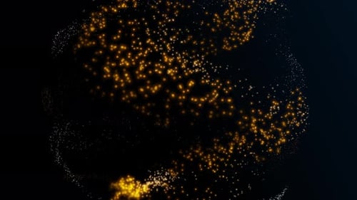 Abstract Glowing Particle Swirl Loop