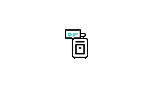 Animated Luggage and Ticket Icon for Travel Content