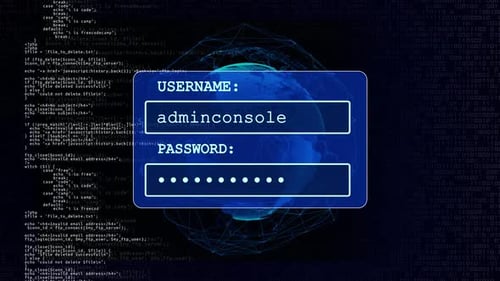 Sicherheitsverletzung, Warnung vor gehacktem System mit Anzeige von Daten unter Cyberangriff