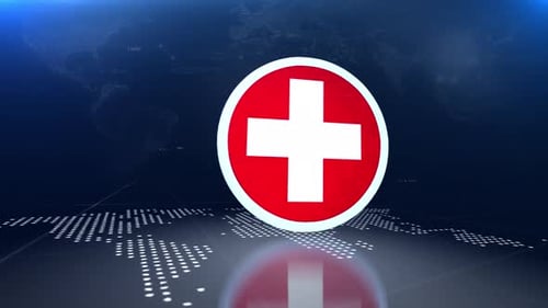 Modern Medical Symbol Reveal for Global News Broadcast