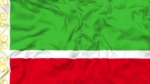 Realistic Waving Chechnya Flag Animation