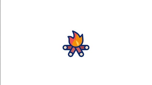 Animiertes Lagerfeuer-Symbol