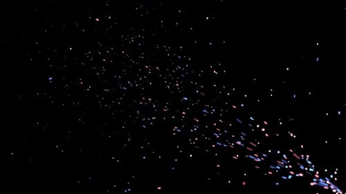 Abstract Pink and Blue Particles Seamless Loop