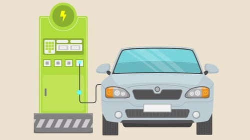 Charging Station For Electric Car 4K