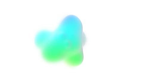 Abstract Blue Green Gradient Blob Liquid