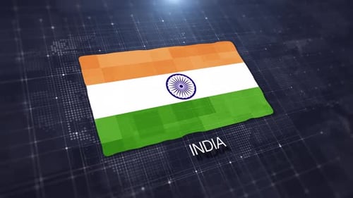 Affichage du drapeau de l'Inde