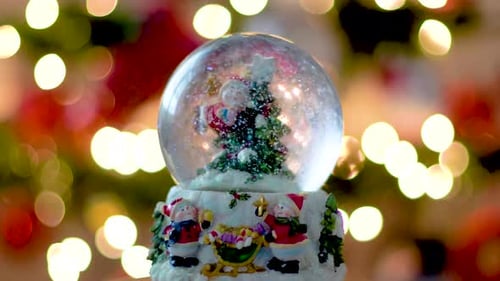 Charming Christmas Snow Globe with Holiday Lights