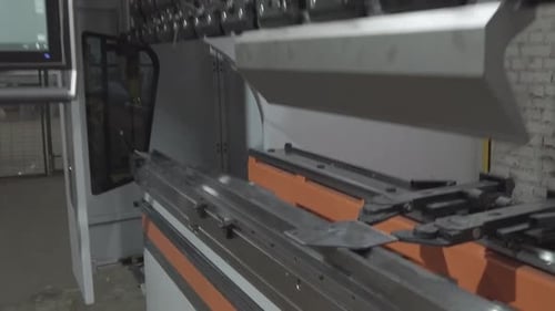 Metal Bending Machine in Industrial Factory