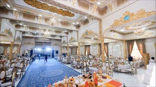 Beautifully laid tables in the restaurant