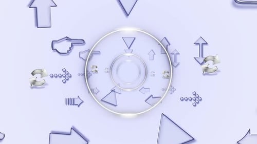 Arrows Icons Tunnel Background Loop