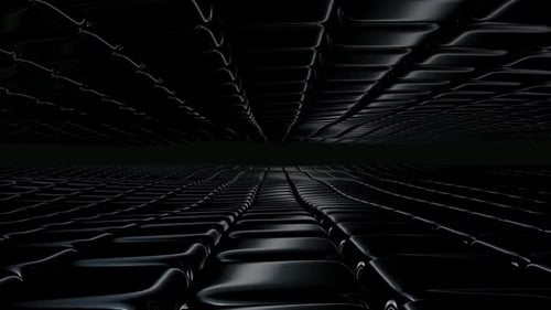 Luxury Background with a Floating Field of Black Cubes, Reflection, Figures, Exclusive, 3D Render