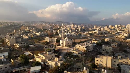 Palestine Town al-eizariya in jaudean desert