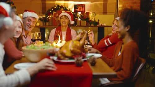 Festive Christmas Dinner with Family and Friends