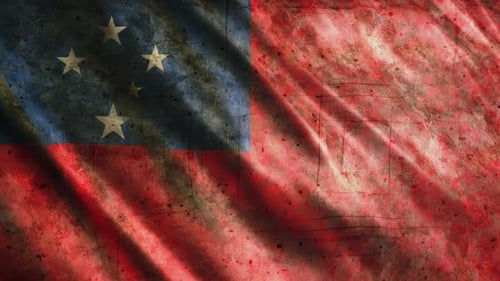 Bandera de Samoa Grunge