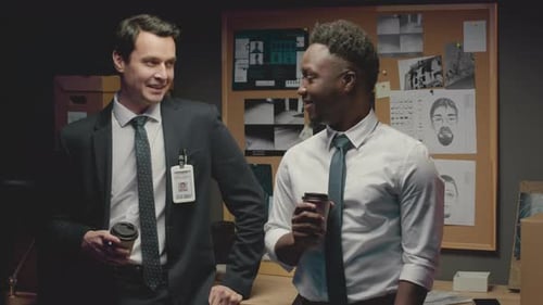 FBI Agents Talking at Workplace during Night Shift