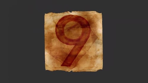 Altes Vintage-Papier Nummer 9