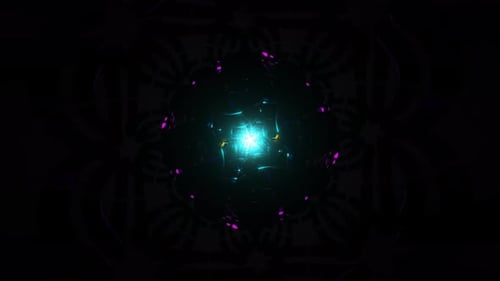 Intricate Sacred Geometry Patterns in a Colorful Animation