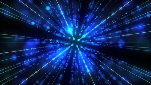Futuristic Blue Lines and Particles Animated Background