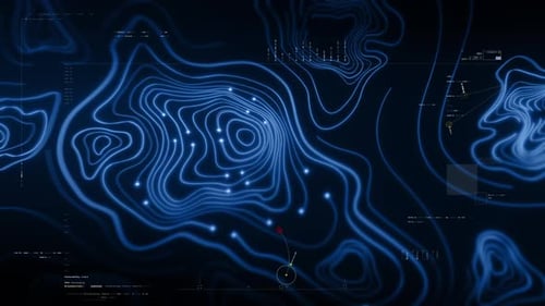 Environnement topographique holographique futuriste Ui 11