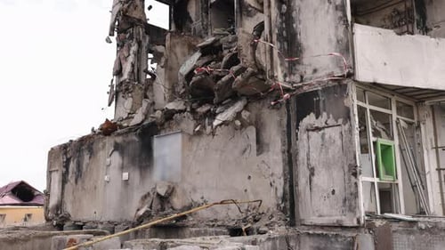 Bomb Attacks Ruined City Russian Warfare
