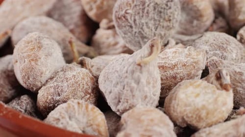 Dried Organic Figs Fruits Closeup Macro Dry Healthy Ingredient Health Dietary Food Concept
