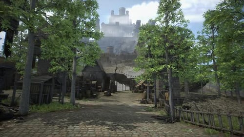 Entorno de pueblo medieval