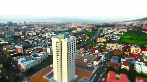 Edifícios de arranha-céus em uma paisagem urbana