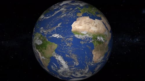 Earth Planet animation in space. 2201