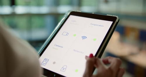 Operating Smart Home App on Tablet Device
