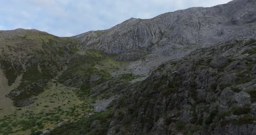 Sweeping Aerial View of a Mountain Range