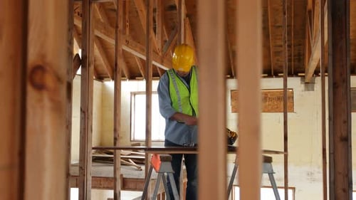 Construction Worker Building Home Adult