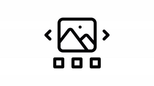 slide show line icon animation