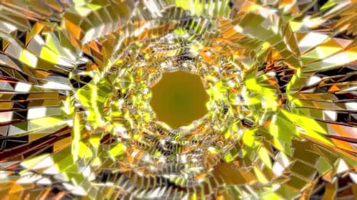 Animierte rotierende geometrische 3D-Spiegelformen. 4 K