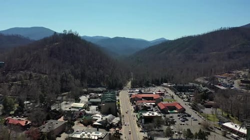Vista aérea de las Montañas Humeantes cerca de Gatlinburg, Tennessee