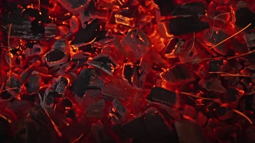 Slowmotion Shooting of Glowing Embers
