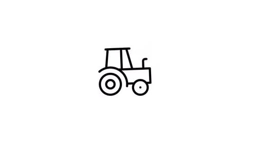 Animated Sketch Line Art Tractor Icon