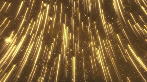 Abstract Golden Particle Streaks Background Loop