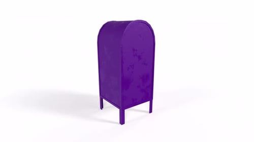 Purple Mailbox with Rounded Top
