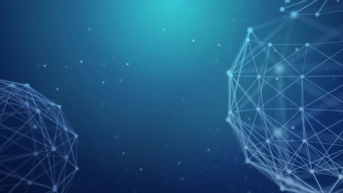 Earth Globe Netzwerk rotierend mit Plexus Digital Connections