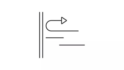 Minimalist Line Arrow Animation Reveal