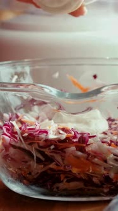 Vertical View Of Mixed Salad