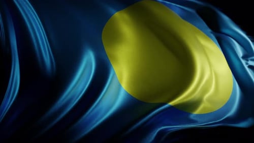 Fluid Animated Waving Flag Background Element