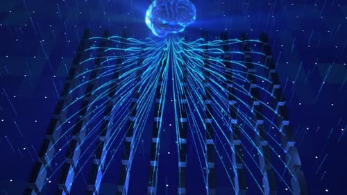 Artificial Intelligence And Big Data Server Room Data Upload