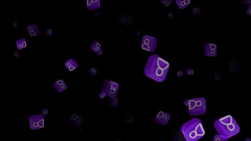 Animated 3D User Icons Seamless Loop Background