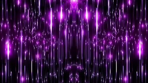 Dynamic Purple Light Streaks Falling Animated Background