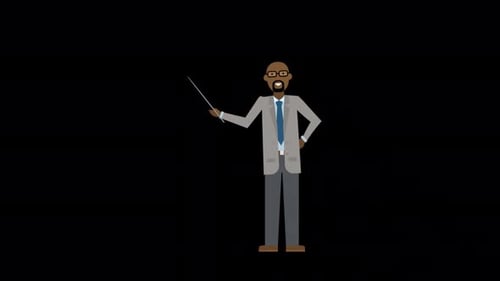 2d Businessman Character Alpha Channel 4K