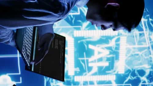 Mitglieder des Vertical Video Teams führen KI-Code im Rechenzentrum aus