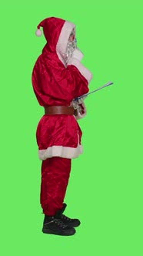 Vertical Video Profile of Saint Nick Writing Data on Clipboard